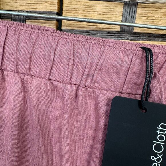 Needle & Cloth Mauve Linen Blend Joggers Size Medium - Picture 5 of 8